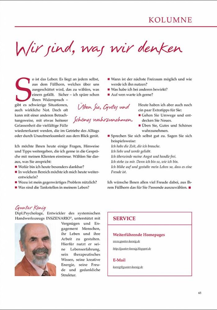 Wir sind, was wir denken