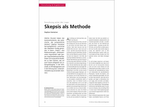 Skepsis als Methode