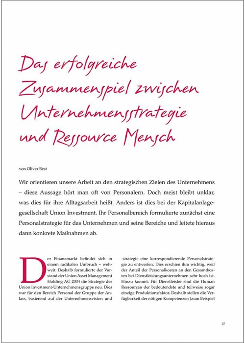 Das erfolgreiche Zusammenspiel zwischen Unternehmensstrategie und Ressource Mensch