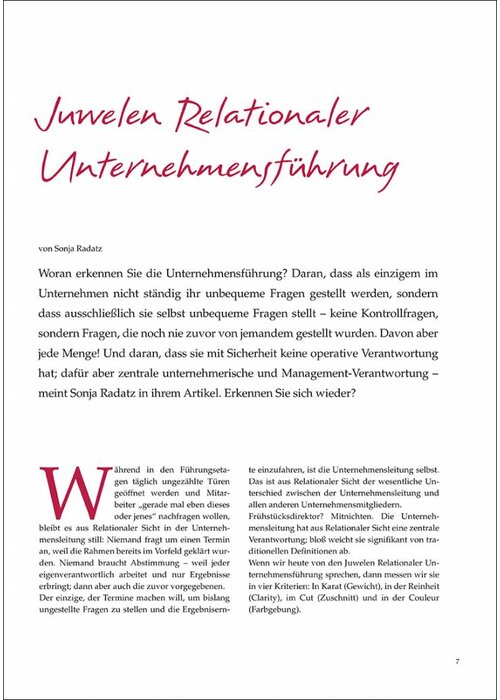 Juwelen Relationaler Unternehmensführung