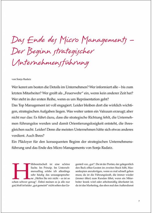 Das Ende des Micro Managements – Der Beginn strategischer Unternehmensführung