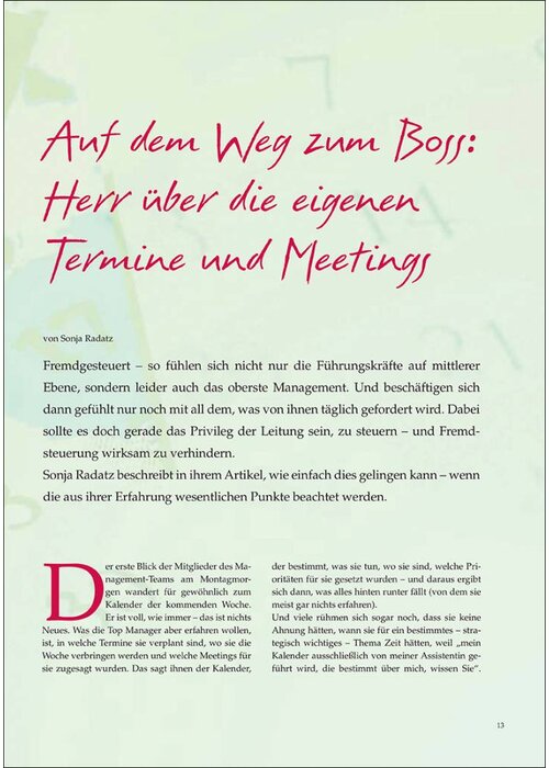 Auf dem Weg zum Boss: Herr über die eigenen Termine und Meetings