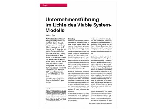 Unternehmensführung im Lichte des Viable System- Modells