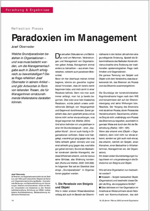 Paradoxien im Management