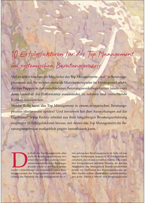 10 Erfolgsfaktoren für das Top Management im systemischen Beratungsprozess