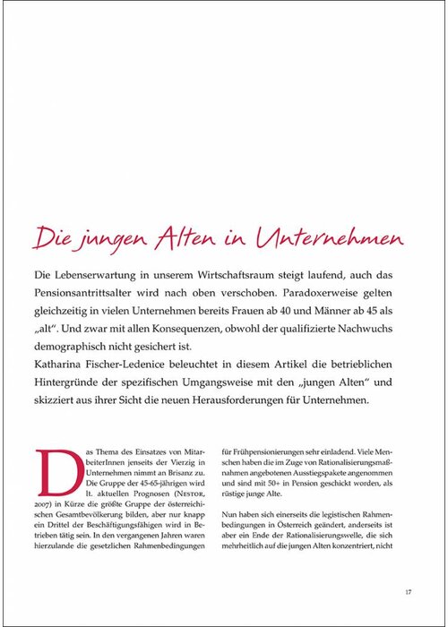 Die jungen Alten in Unternehmen