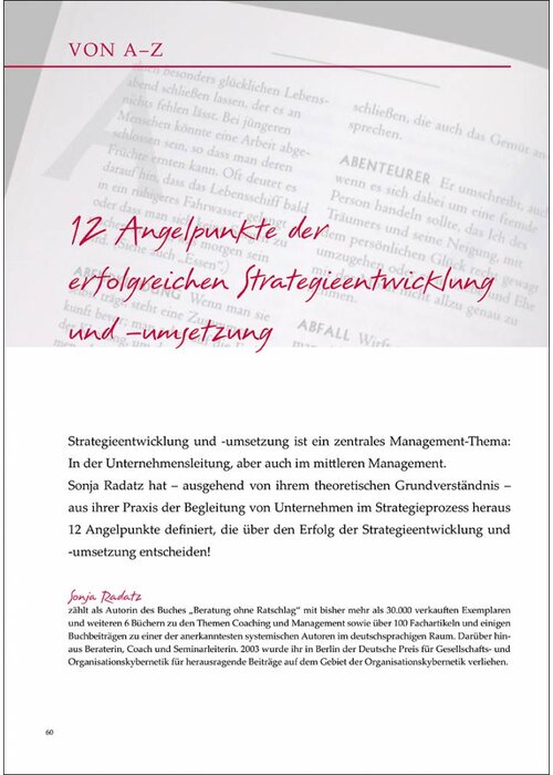12 Angelpunkte der erfolgreichen Strategieentwicklung und –umsetzung