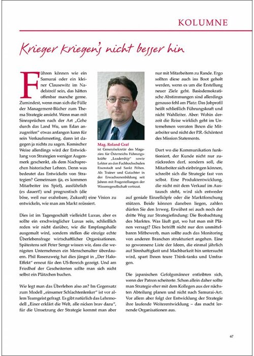 Krieger kriegen’s nicht besser hin