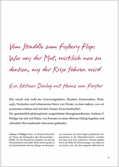 Vom Straddle zum Fosbery Flop: Wie uns der Mut, wirklich neu zu denken, aus der Krise führen wird