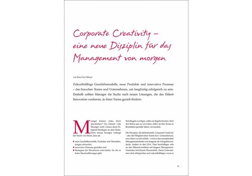 Corporate Creativity – eine neue Disziplin für das Management von morgen