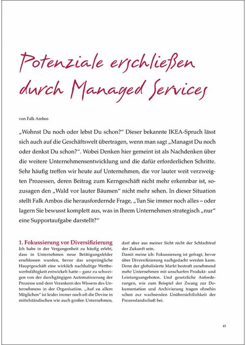Potenziale erschließen durch Managed Services
