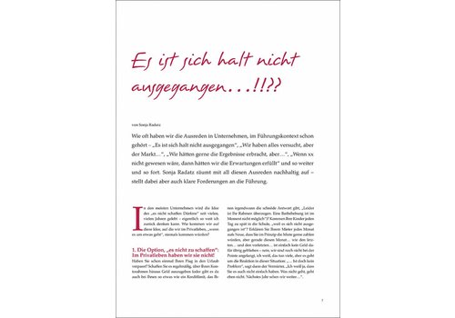 Es ist sich halt nicht ausgegangen…!!??