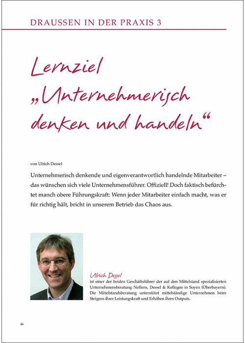 Lernziel „Unternehmerisch denken und handeln“
