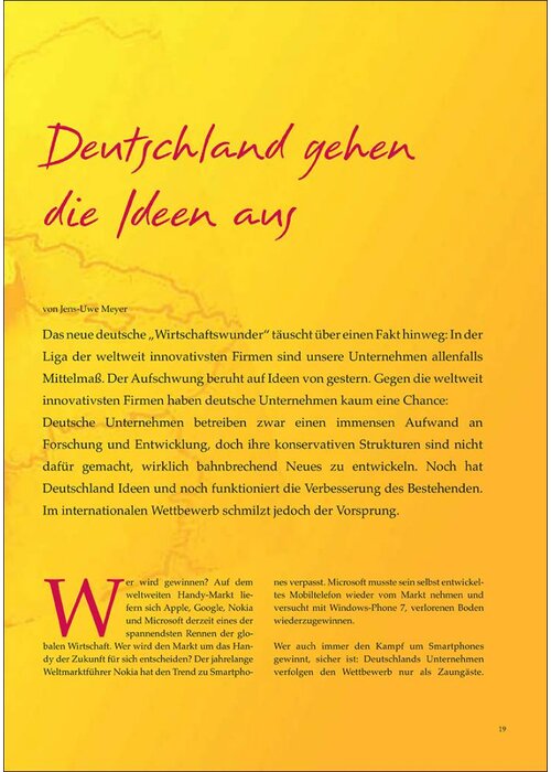 Deutschland gehen die Ideen aus