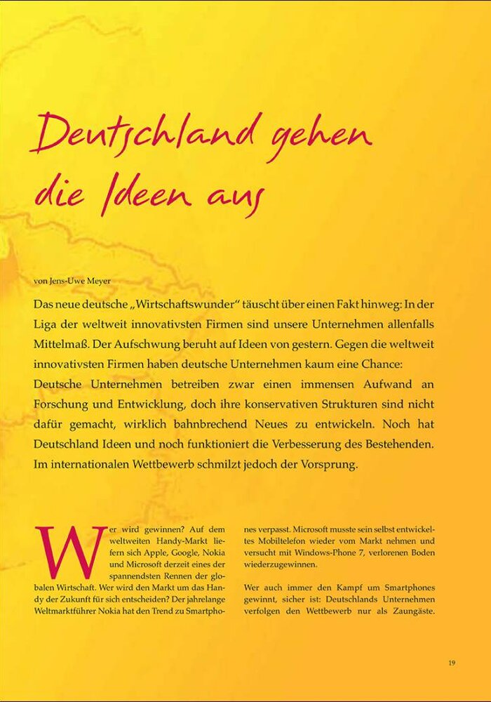 Deutschland gehen die Ideen aus