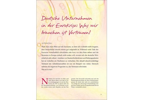 Deutsche Unternehmen in der Eurokrise: Was wir brauchen ist Vertrauen!