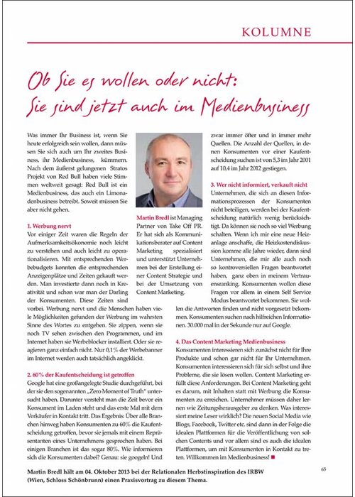 Ob Sie es wollen oder nicht: Sie sind jetzt auch im Medienbusiness