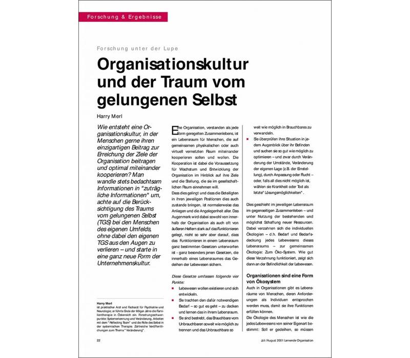 Organisationskultur und der Traum vom gelungenen Selbst