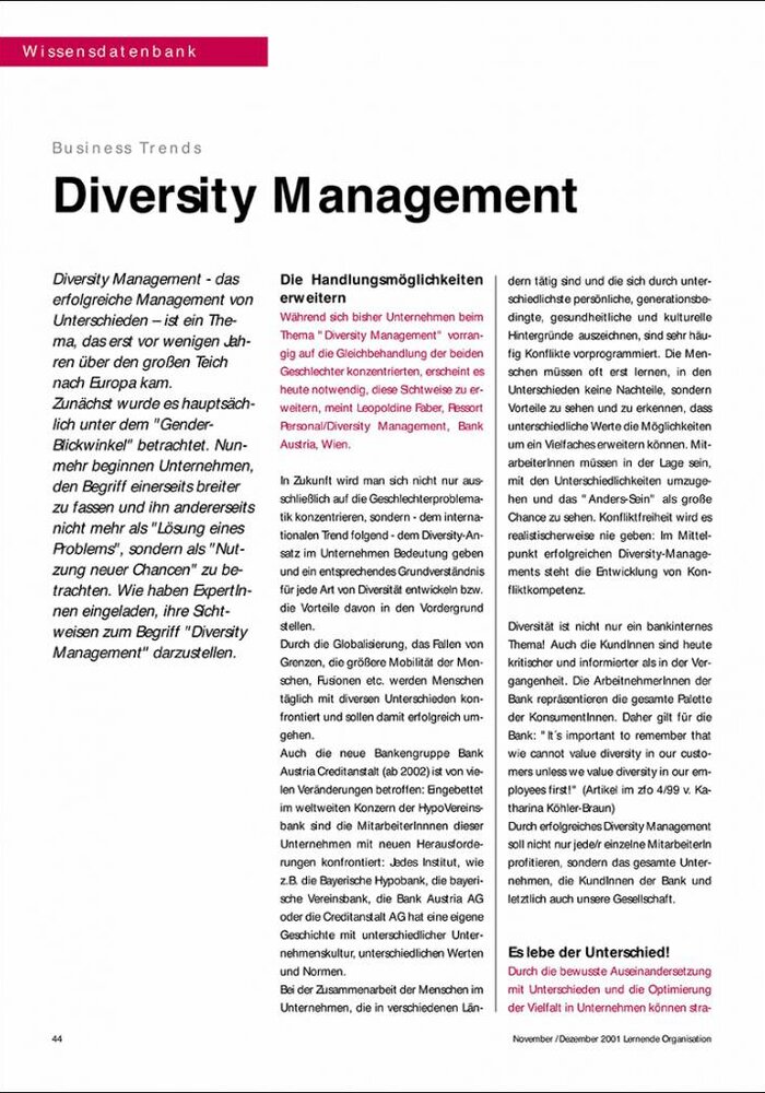 Diversity Management