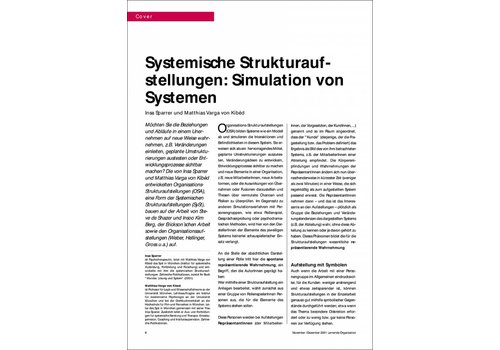 Systemische Strukturaufstellungen: Simulation von Systemen