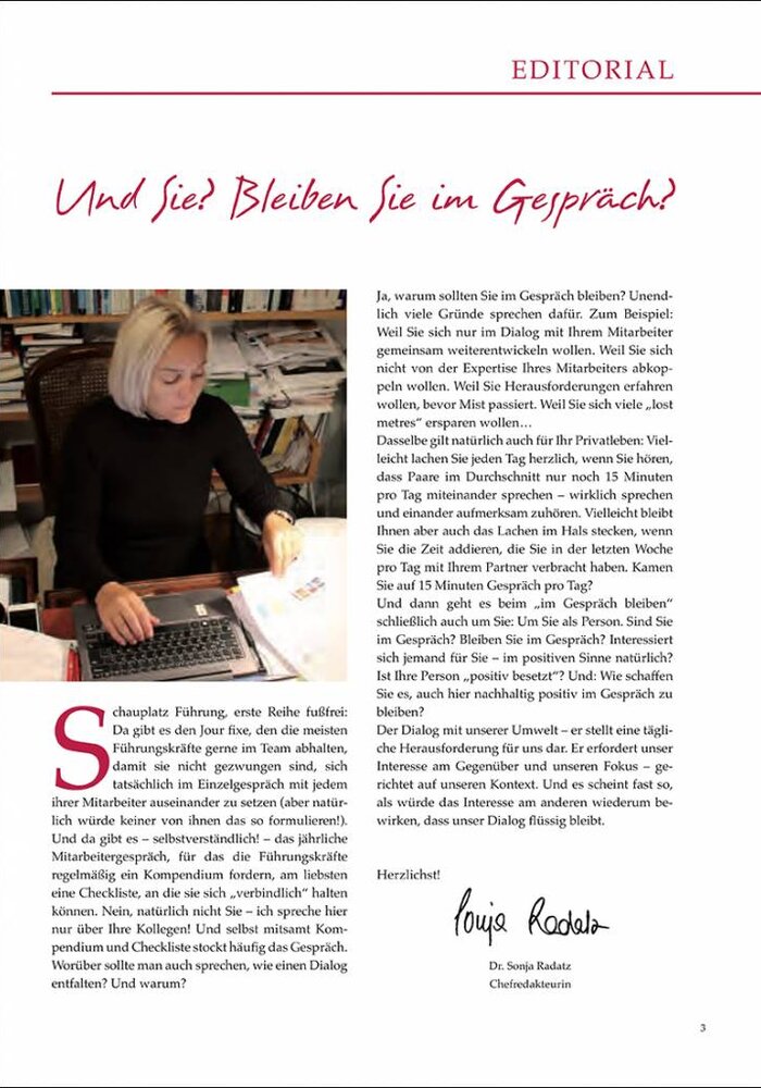 Und Sie? Bleiben Sie im Gespräch?