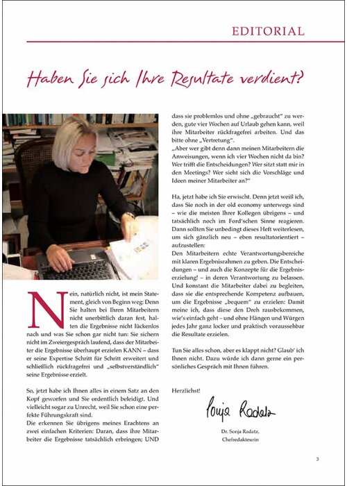 Haben Sie sich Ihre Resultate verdient?