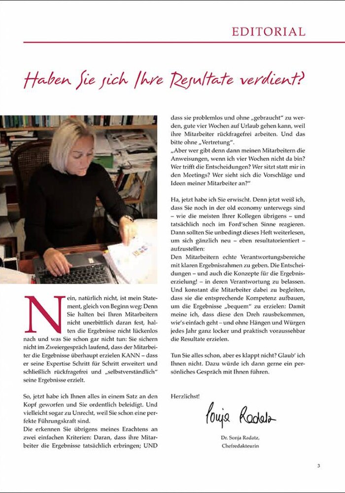 Haben Sie sich Ihre Resultate verdient?