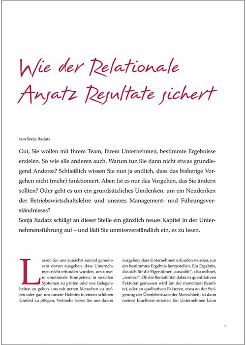Wie der Relationale Ansatz Resultate sichert