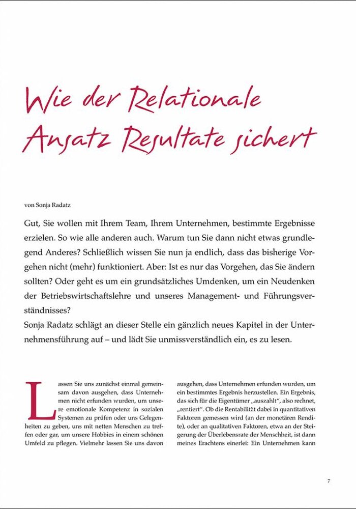 Wie der Relationale Ansatz Resultate sichert