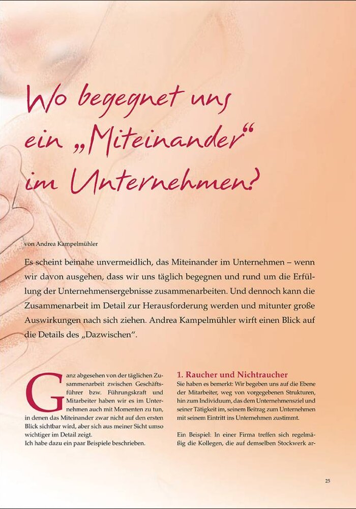 Wo begegnet uns ein „Miteinander“ im Unternehmen?