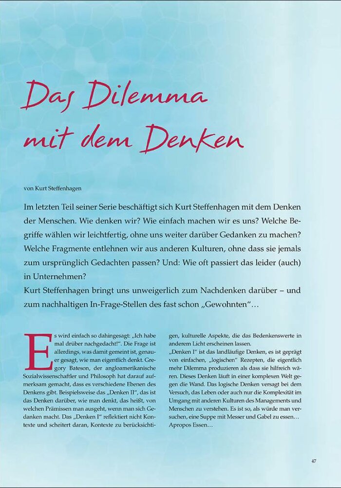 Das Dilemma mit dem Denken