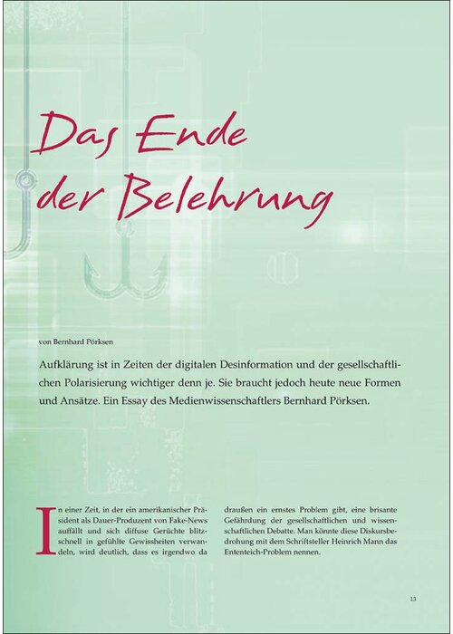 Das Ende der Belehrung