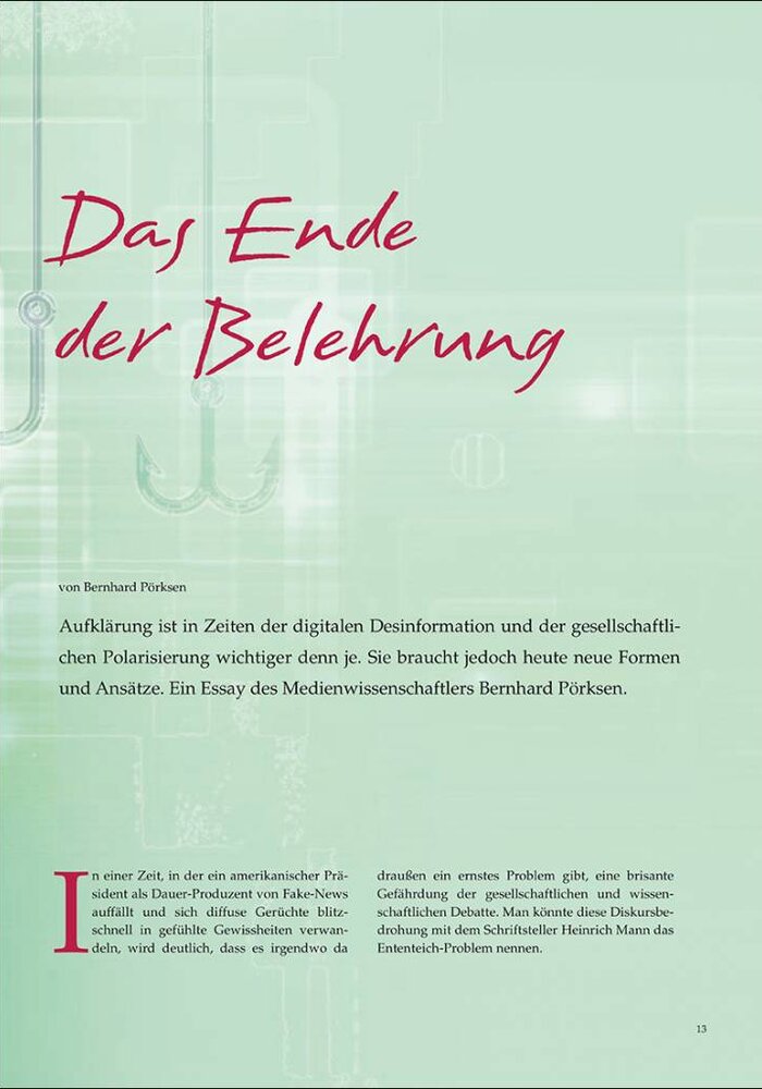 Das Ende der Belehrung