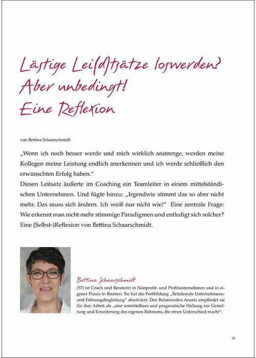 Lästige Lei(d)tsätze loswerden? Aber unbedingt! Eine Reflexion