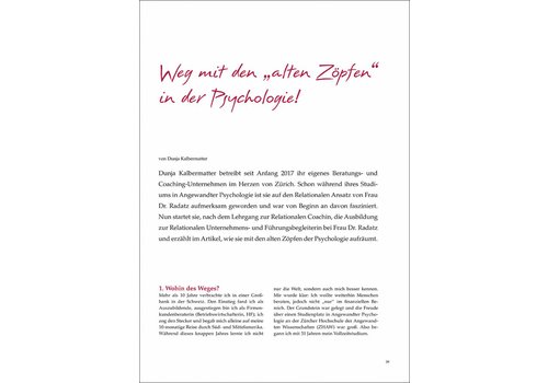 Weg mit den "alten Zöpfen" in der Psychologie!