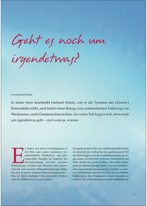 Geht es noch um irgendetwas?