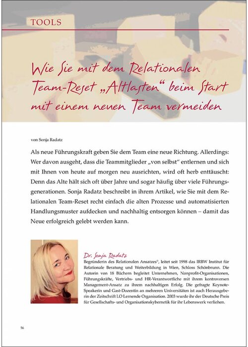 Wie Sie mit dem Relationalen Team-Reset "Altlasten" beim Start mit einem neuen Team vermeiden