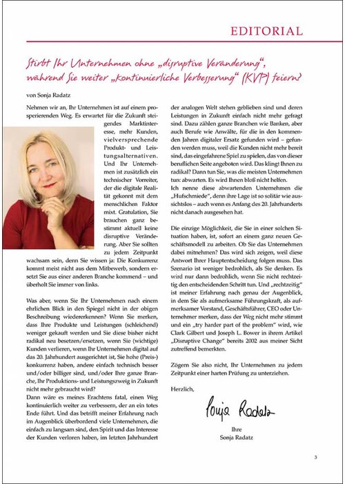 Stirbt Ihr Unternehmen ohne „disruptive Veränderung“, während Sie weiter „kontinuierliche Verbesserung“ (KVP) feiern?