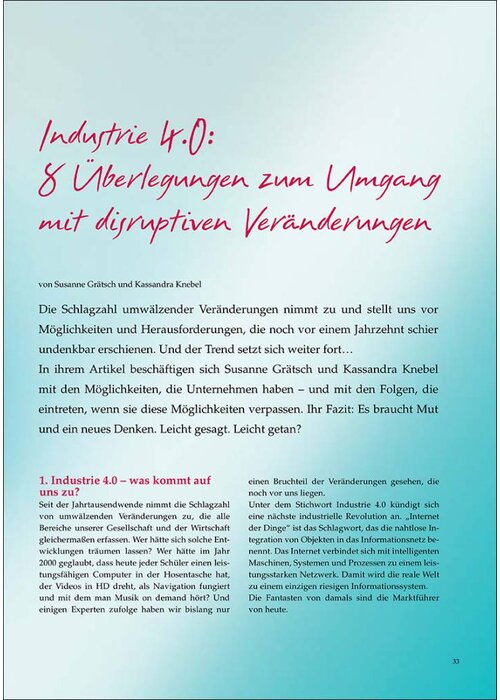 Industrie 4.0: 8 Überlegungen zum Umgang mit disruptiven Veränderungen