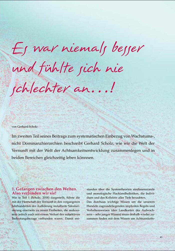 Es war niemals besser und fühlte sich nie schlechter an...!