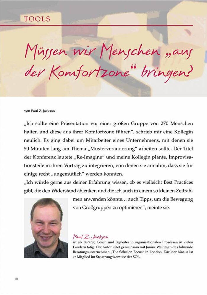 Müssen wir Menschen „aus der Komfortzone“ bringen?