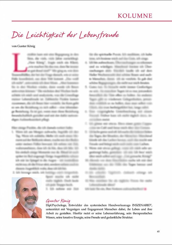 Die Leichtigkeit der Lebensfreude