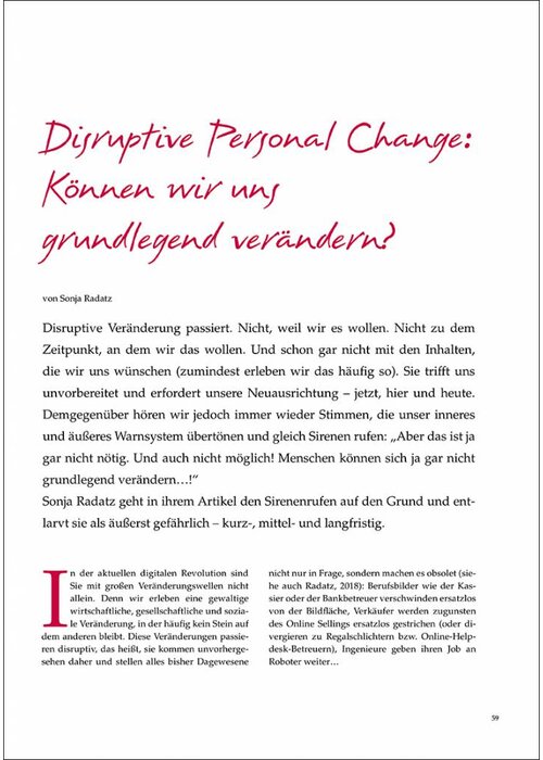 Disruptive Change: Können wir uns grundlegend verändern?