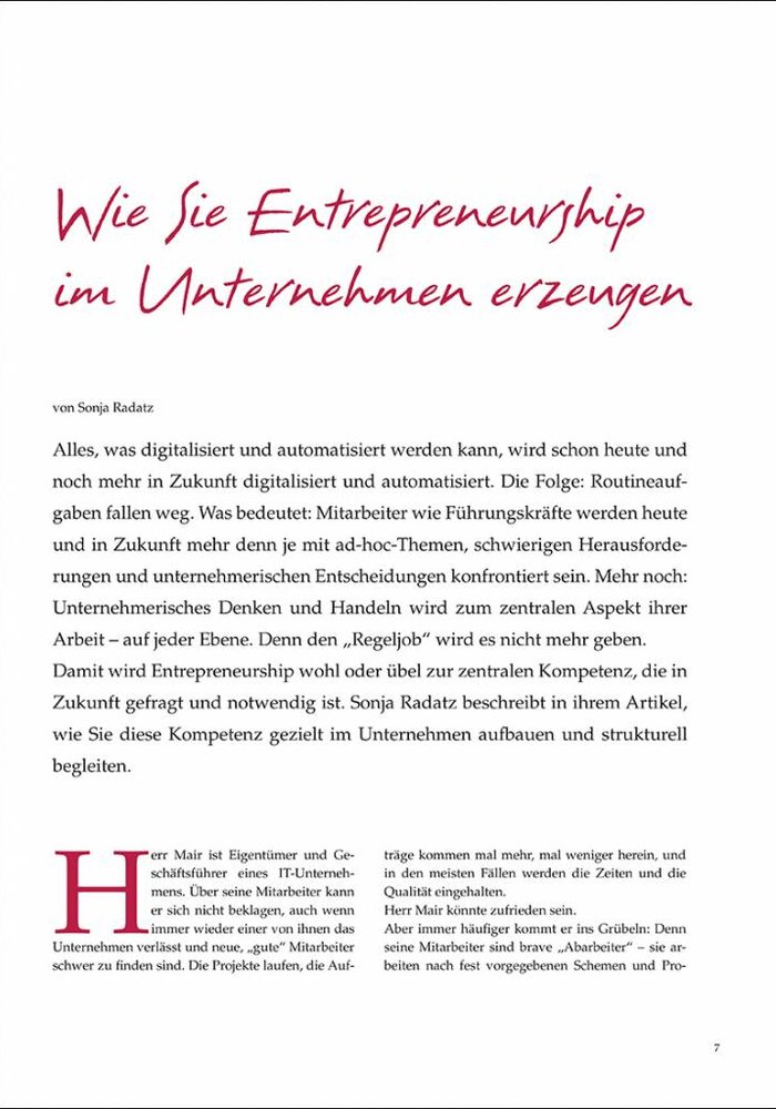 Wie Sie Entrepreneurship im Unternehmen erzeugen