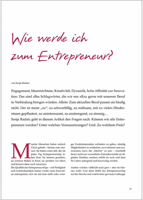 Wie werde ich zum Entrepreneur?