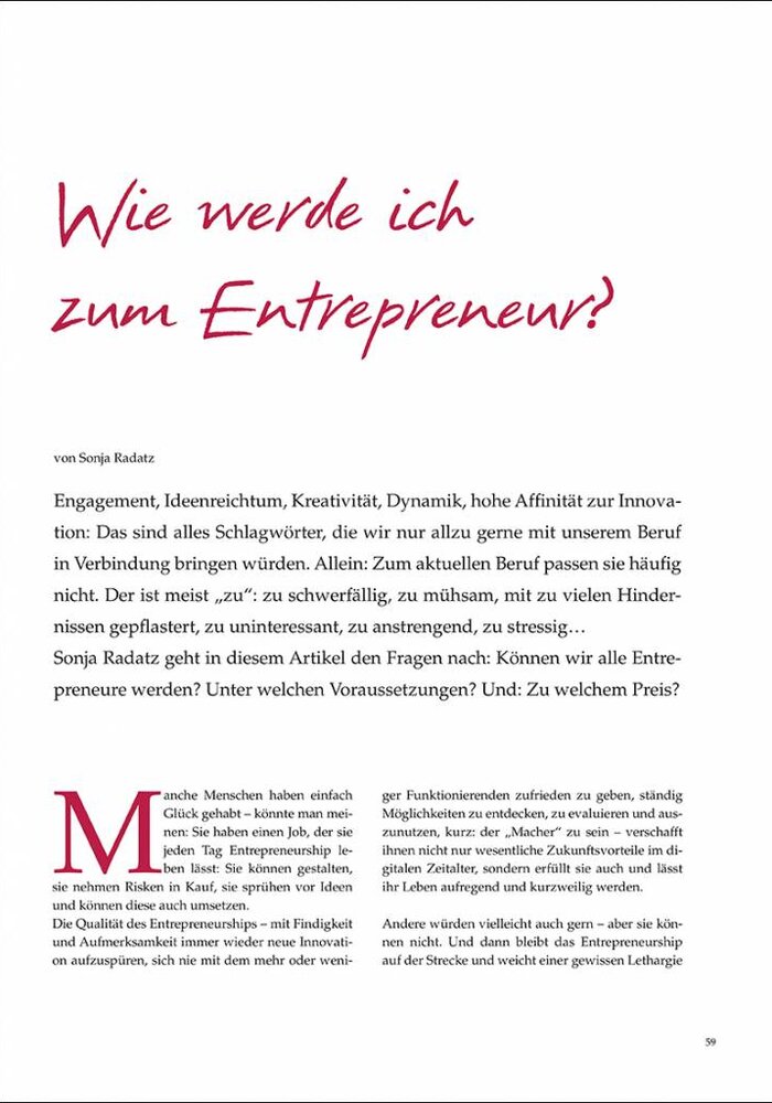 Wie werde ich zum Entrepreneur?