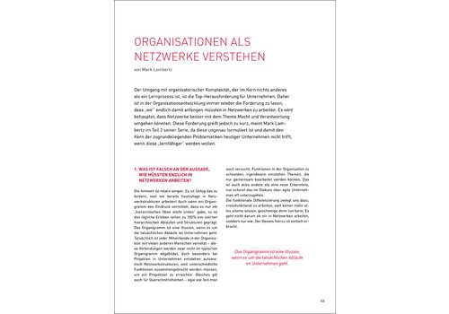 Organisationen als Netzwerke verstehen