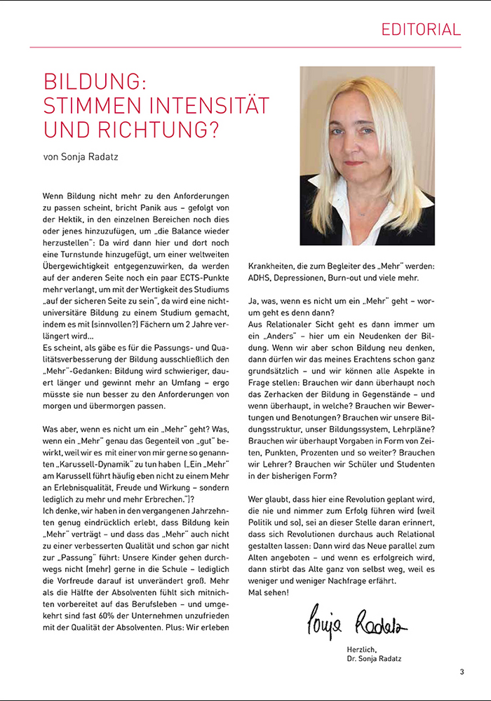 Bildung: Stimmen Intensität und Richtung?