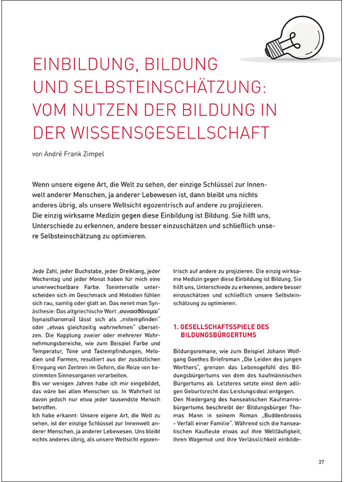 Vom Nutzen der Bildung in der Wissensgesellschaft