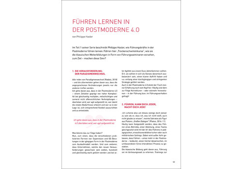 Führen lernen in der Postmoderne 4.0